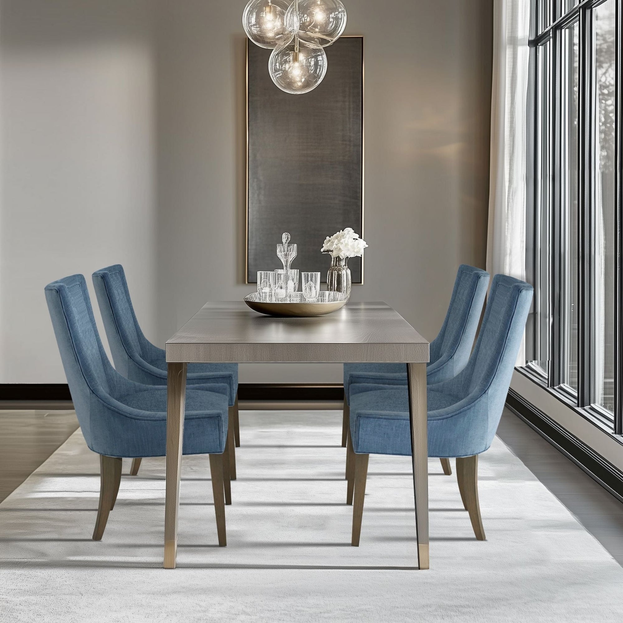 Madison Park Signature Ultra Upholstered Dining Side Chairs With Wood Legs (Set of 2) - N/A