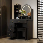 Makeup Vanity Dressing Table Set With Touch Screen Mirror & Stool