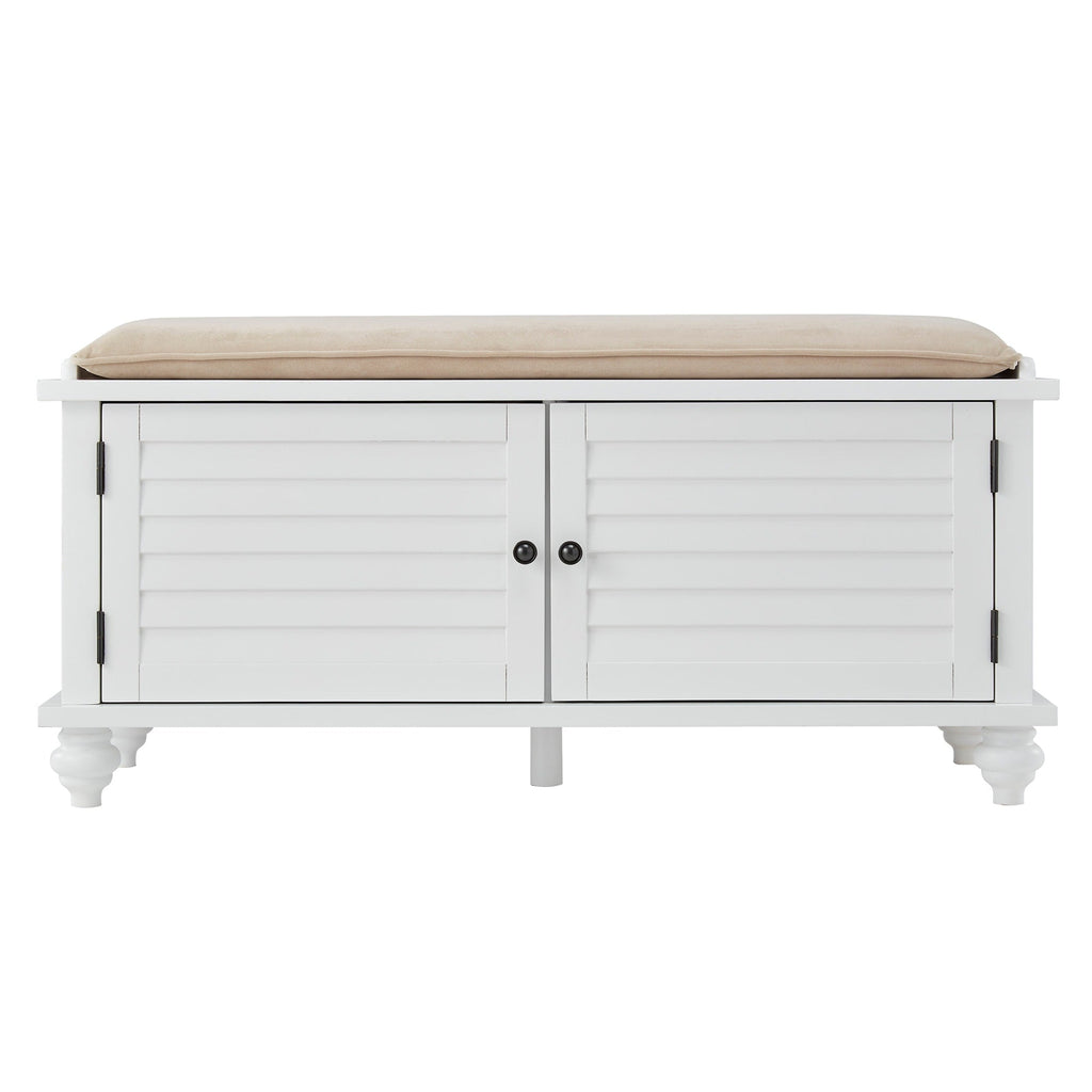 Maybelle Velvet Cushion Shutter Door Storage Bench by iNSPIRE Q Classic