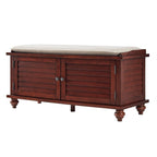 Maybelle Velvet Cushion Shutter Door Storage Bench by iNSPIRE Q Classic