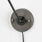 Set of 2 Modern Adjustable Swing Arm Lights Plug-in Hardwire Wall Sconces