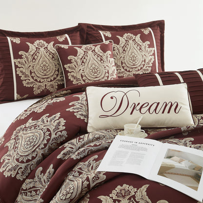 Ensemble de couette traditionnelle damassée Nanshing Tiana 7 pièces