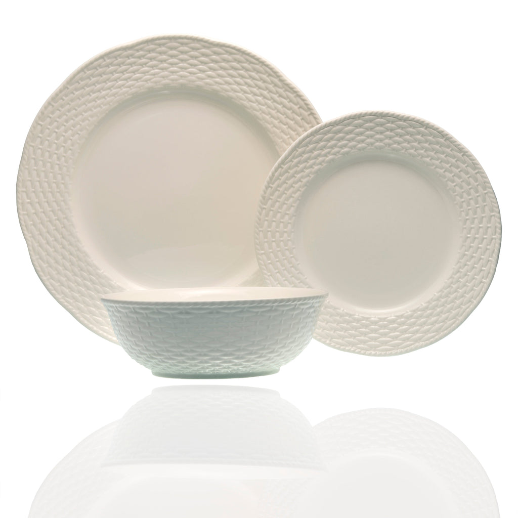 Red Vanilla Nantucket White 18Pc Dinner Set
