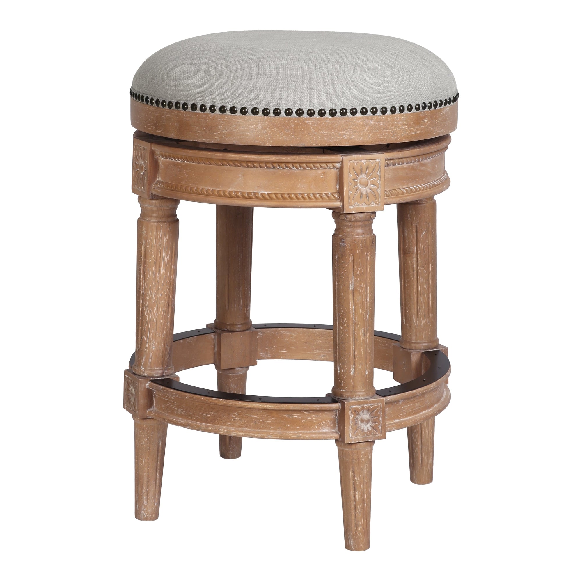 New Ridge Home Goods Chapman Backless Swivel 26 Counter-Height Bar Stool - Counter Height