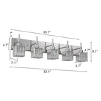 Ora Modern Dimmable Crystal Bathroom Light Fixtures Over Mirror Glam Vanity Lights