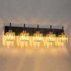 Ora Modern Dimmable Crystal Bathroom Light Fixtures Over Mirror Glam Vanity Lights