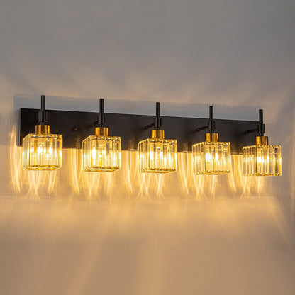 Ora Modern Dimmable Crystal Bathroom Light Fixtures Over Mirror Glam Vanity Lights