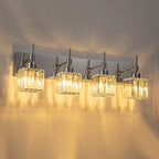 Ora Modern Dimmable Crystal Bathroom Light Fixtures Over Mirror Glam Vanity Lights