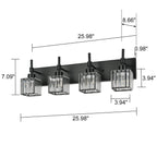 Ora Modern Dimmable Crystal Bathroom Light Fixtures Over Mirror Glam Vanity Lights