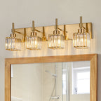 Ora Modern Dimmable Crystal Bathroom Light Fixtures Over Mirror Glam Vanity Lights