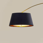 Orbita 81H LED Dimmable Retractable Arch Floor Lamp, Bulb included, Antique Brass Finish