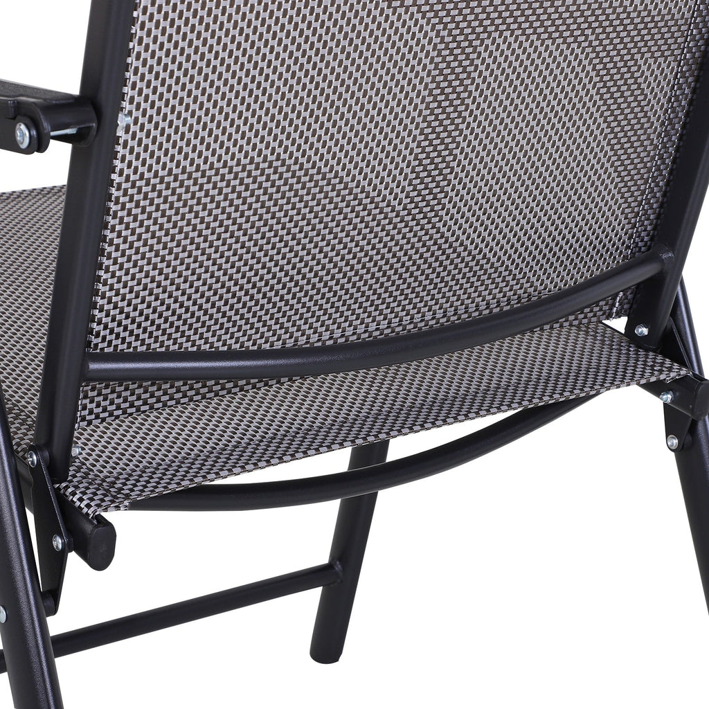 Outsunny 4-piece Folding Patio Chair Set with a Simple & Chic Design, Comfortable for the Deck, Garden, Yard & Travel