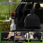 Outdoor Wood Fired Pizza Oven 2-Layer Pizza Maker Outside Pizza Grill for Backyard Parties - 12 inch