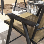 Outsunny 4-piece Folding Patio Chair Set with a Simple & Chic Design, Comfortable for the Deck, Garden, Yard & Travel
