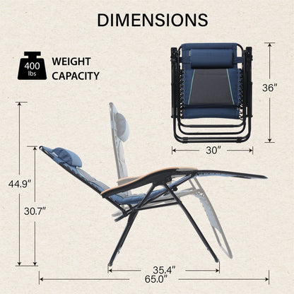 Fauteuil de salon surdimensionné XL rembourré à gravité zéro, accoudoirs larges, inclinable et réglable avec porte-gobelet - N/A