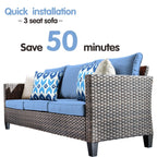 OVIOS 5-piece Patio Furniture Wicker Outdoor High-back Seating Set