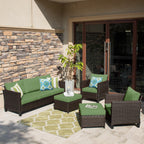 OVIOS 5-piece Patio Furniture Wicker Outdoor High-back Seating Set