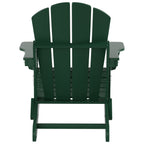Polytrends Laguna Hdpe All Weather Outdoor Patio Foldable Adirondack Chair With Ottoman (2-Piece Set)