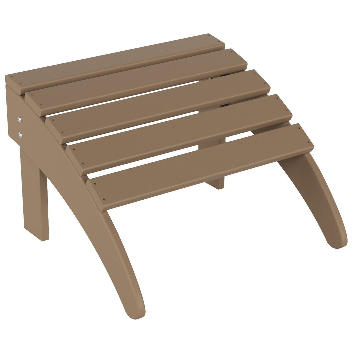 Chaise Adirondack pliable Polytrends Laguna en PEHD pour terrasse extérieure toutes saisons avec pouf (ensemble 2 pièces)