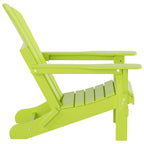 Polytrends Laguna Hdpe All Weather Outdoor Patio Foldable Adirondack Chair With Ottoman (2-Piece Set)