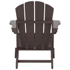 Polytrends Laguna Hdpe All Weather Outdoor Patio Foldable Adirondack Chair With Ottoman (2-Piece Set)