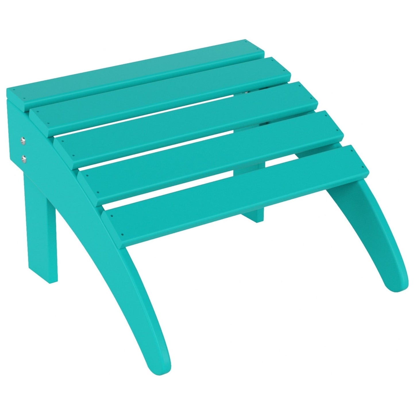 Chaise Adirondack pliable Polytrends Laguna en PEHD pour terrasse extérieure toutes saisons avec pouf (ensemble 2 pièces)