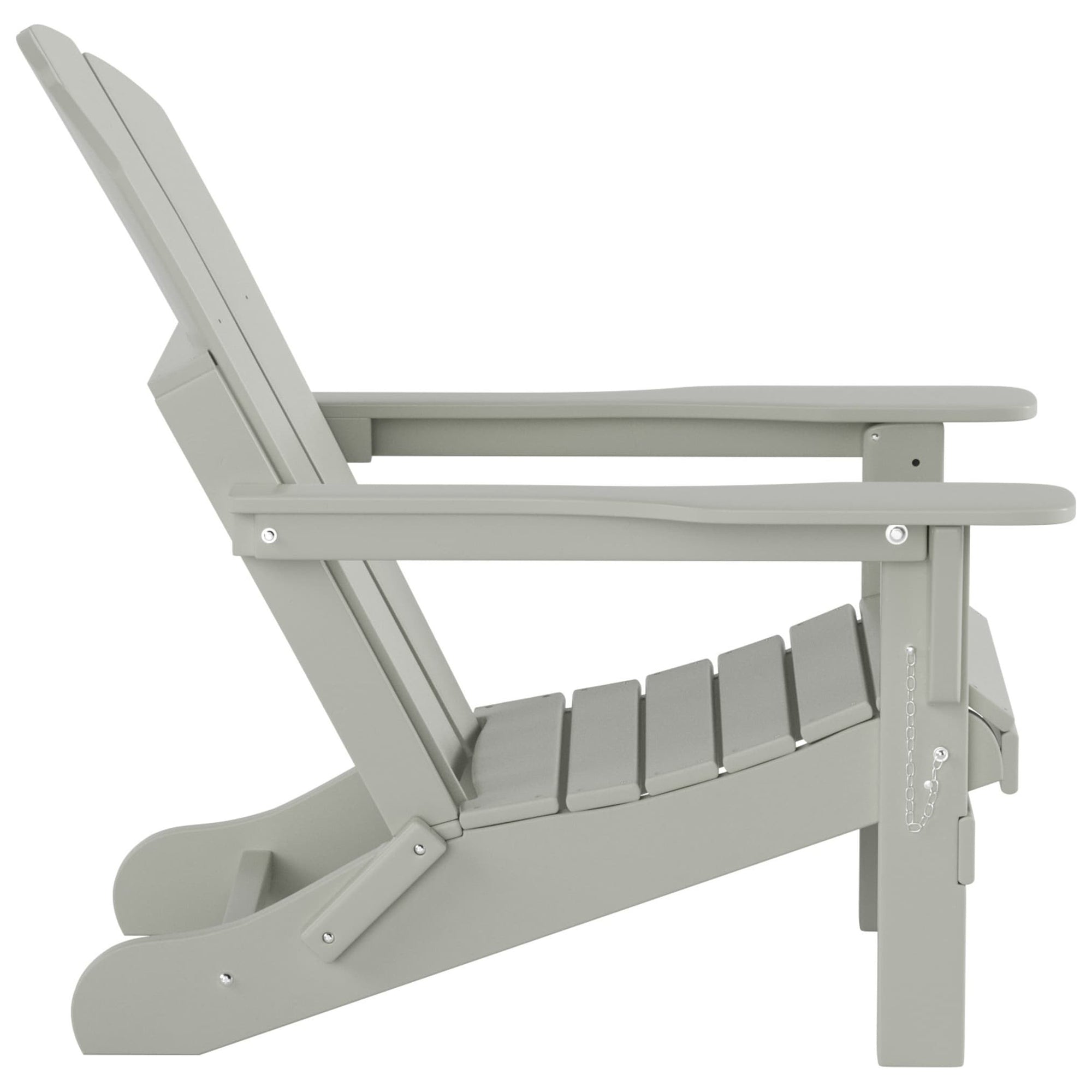 Polytrends Laguna Hdpe All Weather Outdoor Patio Foldable Adirondack Chair With Ottoman (2-Piece Set)
