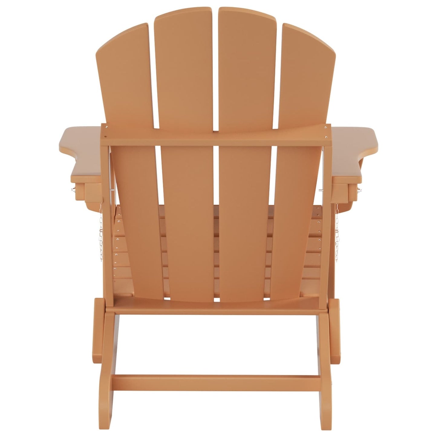 Chaise Adirondack pliable Polytrends Laguna en PEHD pour terrasse extérieure toutes saisons avec pouf (ensemble 2 pièces)