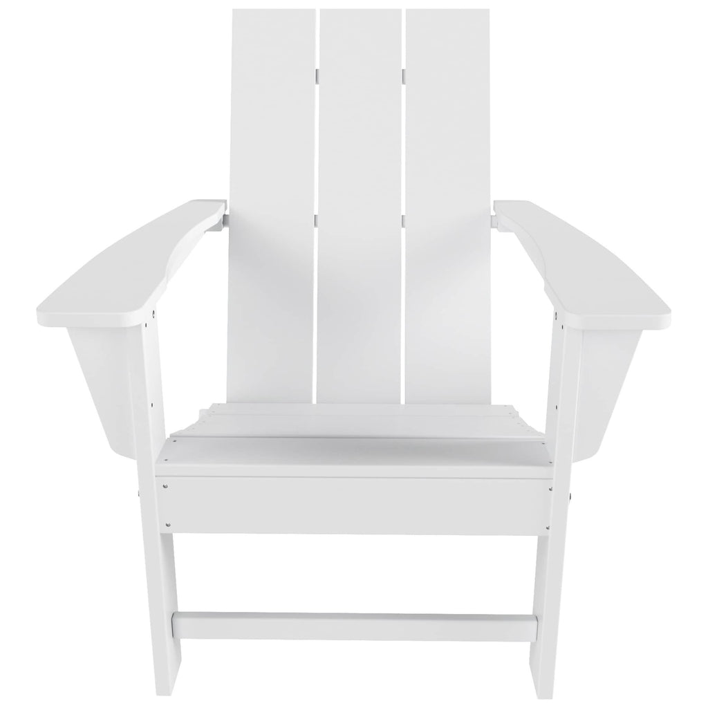 Polytrends Shoreside Modern Eco-Friendly All Weather Commercial-Residential Folding Adirondack Chair