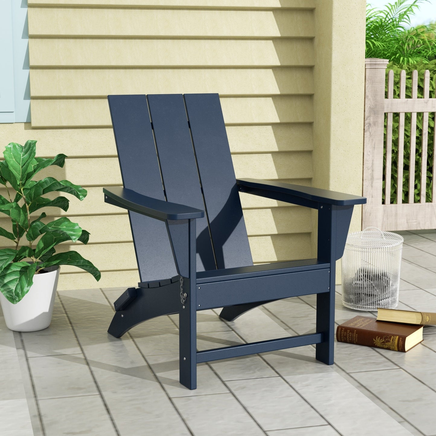 Chaise Adirondack pliante Polytrends Shoreside moderne et écologique, idéale pour les commerces et les résidences, toutes saisons