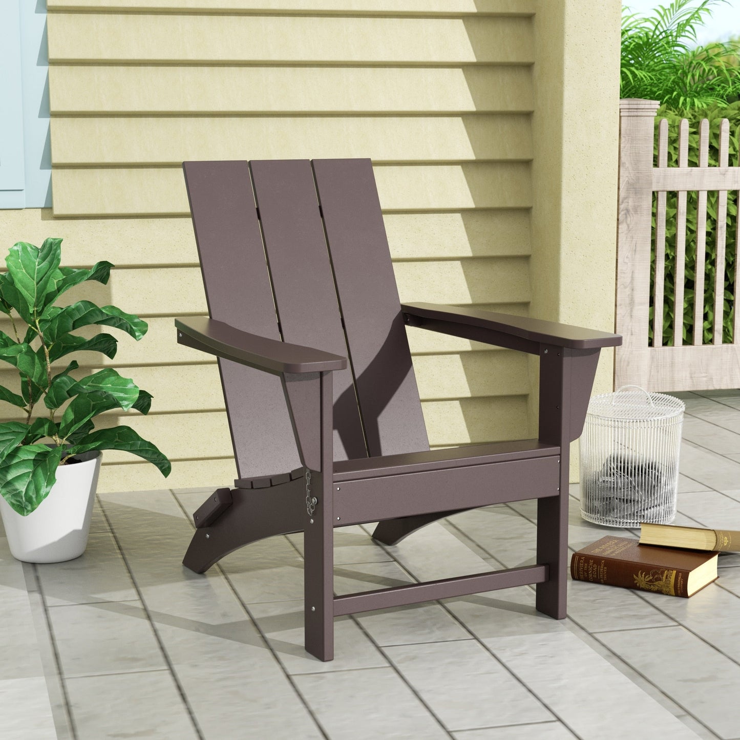 Chaise Adirondack pliante Polytrends Shoreside moderne et écologique, idéale pour les commerces et les résidences, toutes saisons