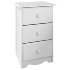 Palace Imports 100% Solid Wood 3-Drawer Nightstand with Metal or Wooden Knobs