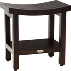 Patented Sumba Teak Shower Bench with Shelf