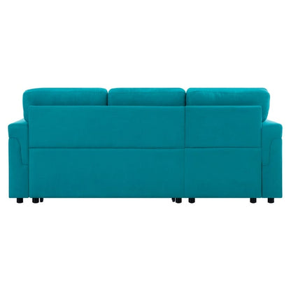 Canapé sectionnel réversible avec lit gigogne, méridienne avec rangement dissimulé, pieds durables,