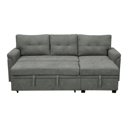 Canapé sectionnel réversible avec lit gigogne, méridienne avec rangement dissimulé, pieds durables,