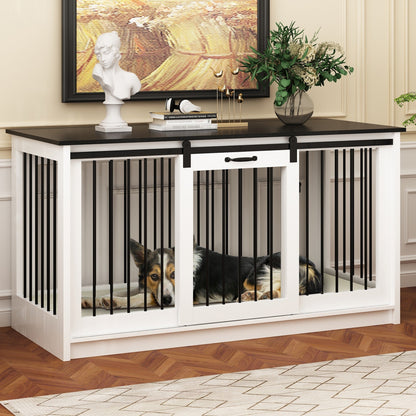 Cage pour chien élégante et robuste avec renfort en tube de fer