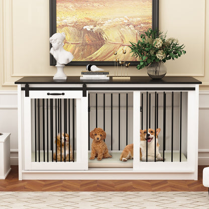Cage pour chien élégante et robuste avec renfort en tube de fer