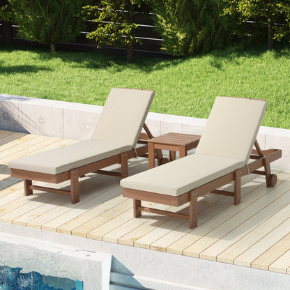 Coussins de chaise longue d'extérieur Polytrends, résistants à la décoloration, toutes saisons (lot de 2)