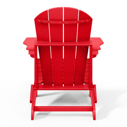 Chaise pliante Adirondack Polytrends Laguna résistante à la décoloration et aux intempéries pour patio extérieur