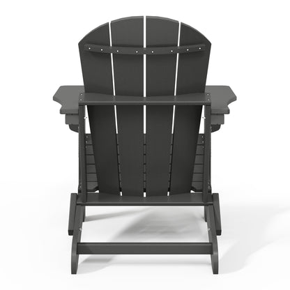 Chaise pliante Adirondack Polytrends Laguna résistante à la décoloration et aux intempéries pour patio extérieur