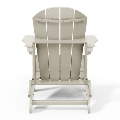 Chaise pliante Adirondack Polytrends Laguna résistante à la décoloration et aux intempéries pour patio extérieur