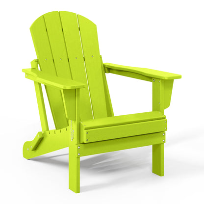 Chaise pliante Adirondack Polytrends Laguna résistante à la décoloration et aux intempéries pour patio extérieur