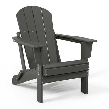 Chaise pliante Adirondack Polytrends Laguna résistante à la décoloration et aux intempéries pour patio extérieur