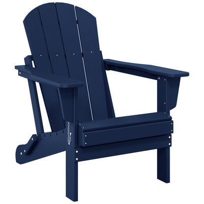 Chaise pliante Adirondack Polytrends Laguna résistante à la décoloration et aux intempéries pour patio extérieur