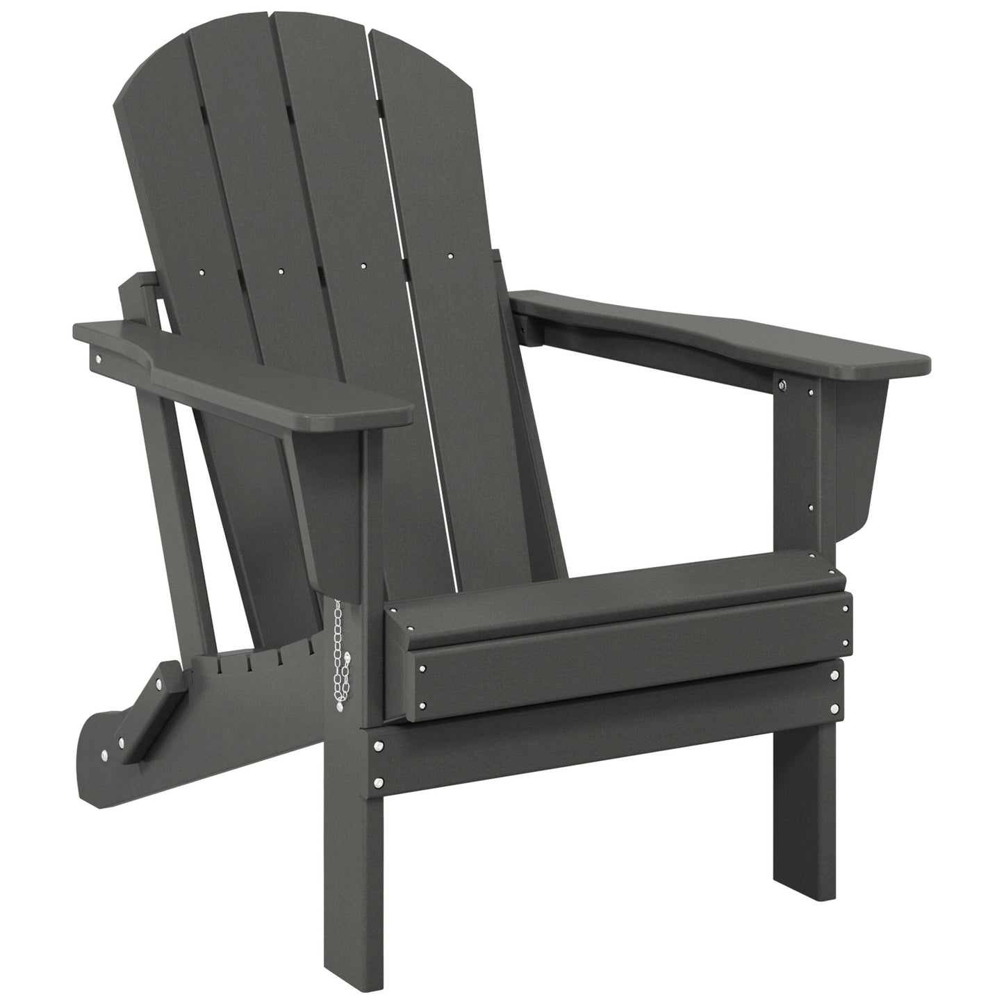 Chaise pliante Adirondack Polytrends Laguna résistante à la décoloration et aux intempéries pour patio extérieur