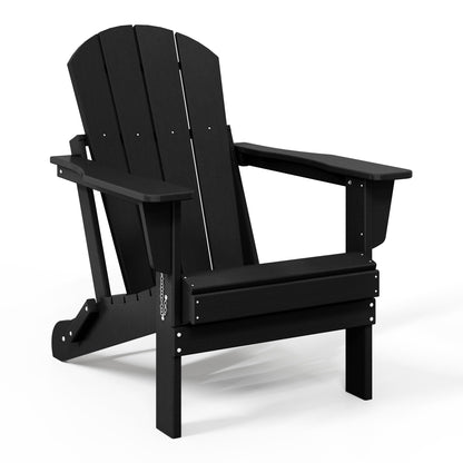 Chaise pliante Adirondack Polytrends Laguna résistante à la décoloration et aux intempéries pour patio extérieur