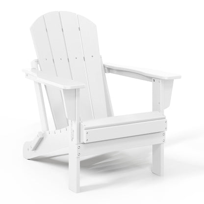 Chaise pliante Adirondack Polytrends Laguna résistante à la décoloration et aux intempéries pour patio extérieur