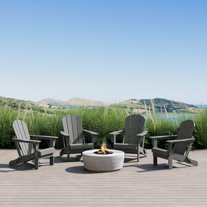 Chaises pliantes Adirondack Polytrends Laguna résistantes aux intempéries (lot de 4)