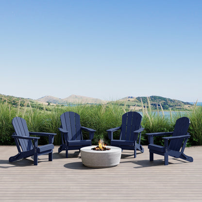 Chaises pliantes Adirondack Polytrends Laguna résistantes aux intempéries (lot de 4)