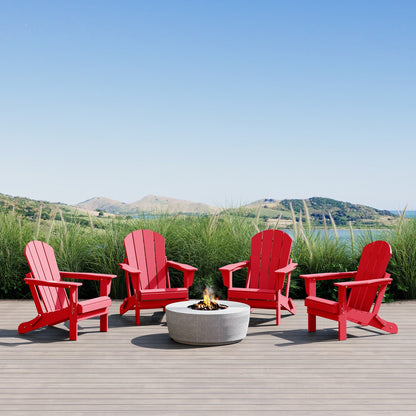 Chaises pliantes Adirondack Polytrends Laguna résistantes aux intempéries (lot de 4)